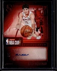 Reed Sheppard RC 2024-25 Panini Silhouette — NBA Cup Autographs #CUP-SHP Red /7