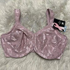 Wacoal 34DDD Bra Pink Full Figure Awareness Underwire 85567 Back Close Bow NEW