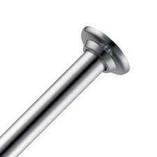 60 In. Aluminum Builders Shower Rod in Chrome