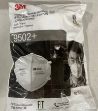 3M 9502+ KN95 Face Masks 50 Pack HEADBAND Design