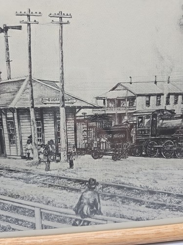 Wendell G Williamson Framed Pencil Art 308/500 Train Station Steam Locomotive - Picture 6 of 12