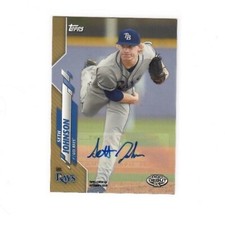 2020 Topps Pro Debut Gold Auto Seth Johnson Tampa Bay Rays 36/50 PD-73 RC 