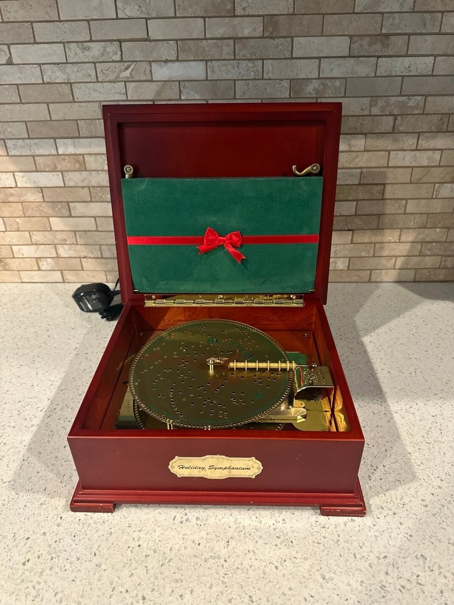 Vintage Mr Christmas Holiday Symphonium Wooden Music Box | eBay Vintage Mr Christmas Holiday Symphonium Wooden Music Box | eBay