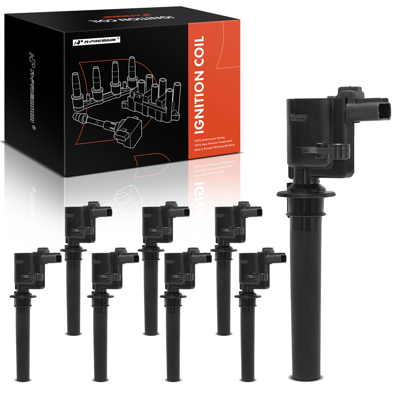 8x Ignition Coil for Aston Martin DBS 1969-1971 Vantage Virage Zagato 4.0L 5.3L