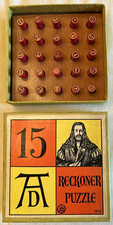 Old Vintage 50's KFL West Germany No. 15 AD Albrecht Durer Reckoner Puzzle Game