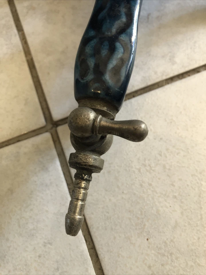 Ancien Rechaud A Gaz En Fonte Émaillé Godin Bleu Vintage - Photo 4/4