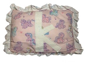 Vintage Handmade My Little Pony K Initial Pillow