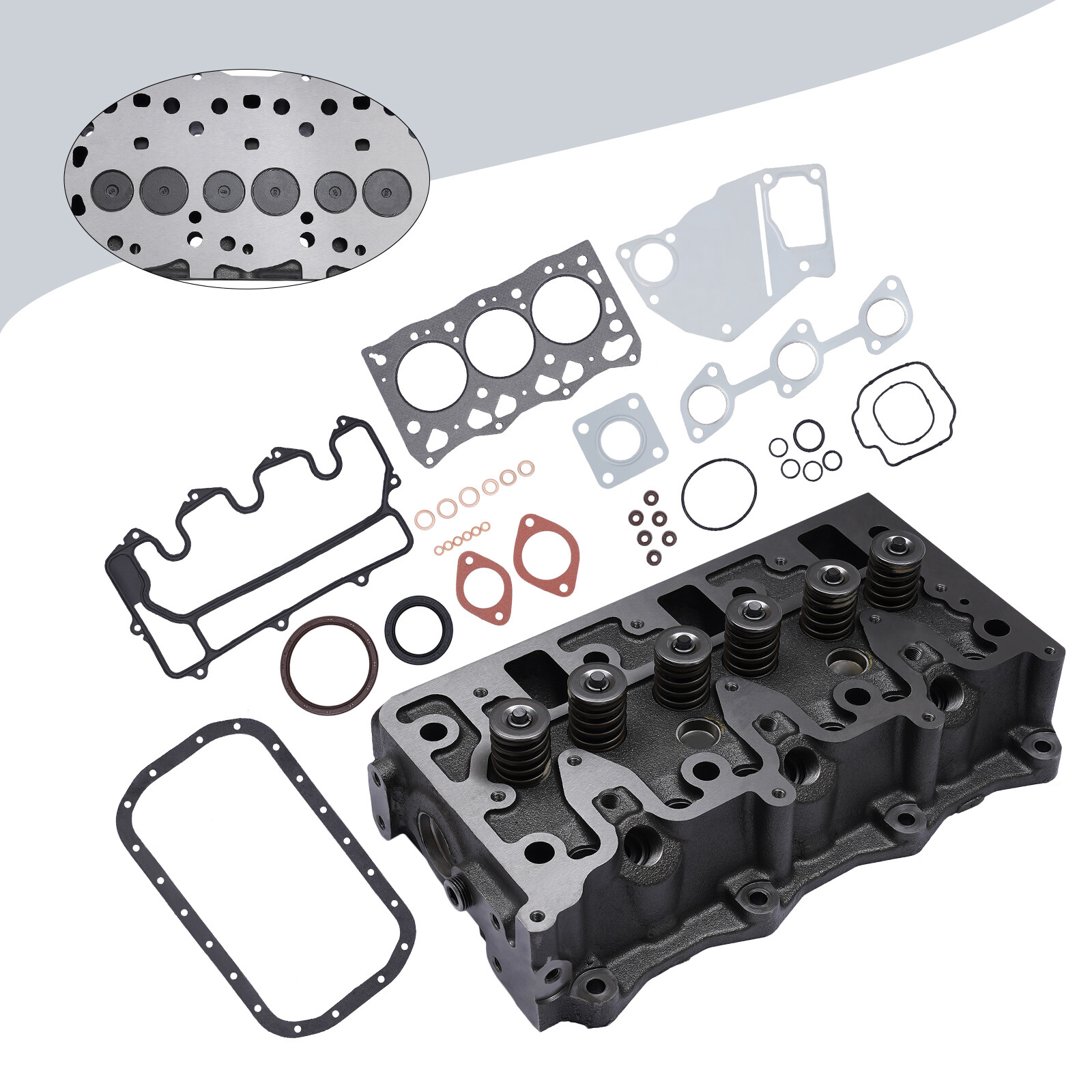 Fit Isuzu 3LD1 Engine Complete Diesel Cylinder Head Valves Gasket Set 8971634013 thumbnail 6