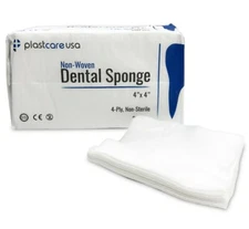 200 Non Sterile Gauze Pads 4 Inch x 4 Inch, Non Woven for Medical Dental 4x4