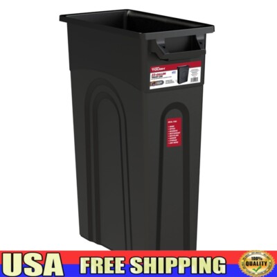 Heavy Duty Plastic Highboy Garbage Container Vented Sides Easy Trash Bag Removal