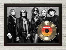 Aerosmith Same Old Song Poster Art Black Wood Framed 45 Gold Record Display