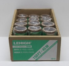 Lot 24 Rolls Spools Cords of Lehigh Light-Weight Brown Twine Rope, 150 ft / Roll