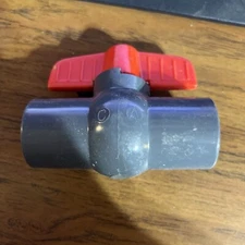 3/4'' Inline PVC Ball Valve, Compact T-Handle Water Shut-Off Valves, Slip 