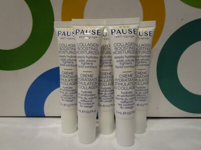 PAUSE WELL AGING ~ COLLAGEN BOOSTING MOISTURIZER ~ 0.17 OZ 5 PC LOT