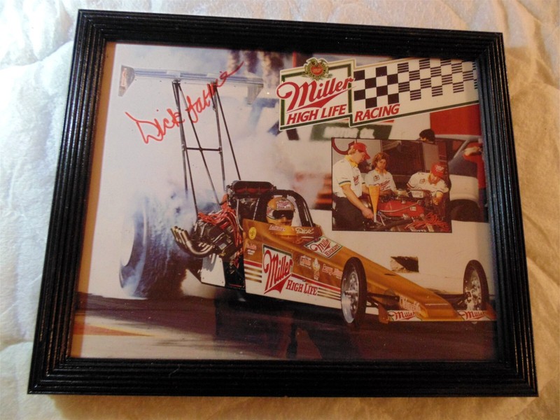 VINTAGE NHRA LEDGEND DICK LAHAIE AUTOGRAPHED HANDOUT