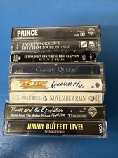 LOT OF 8 Classic/ Hard Rock Cassette Tapes GNR Queen ZZ Top Prince