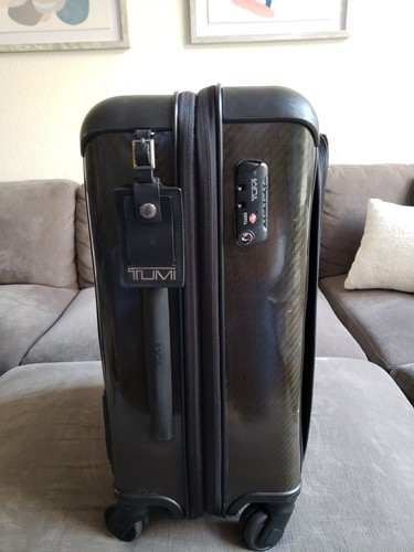 Tumi Tegra-Lite Max Carbon Fiber Carry On Expandable Luggage Black Hard Shell - Picture 4 of 24