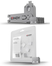 Lindy USB Port Blocker Pack of 4 with Key - 10 Pack Expansion Available White