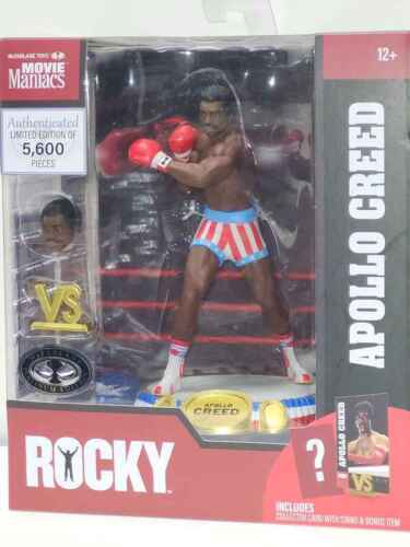 Movie Maniacs Rocky W1 - Apollo Creed (1976) Platinum 6" Posed Figure Mcfarlane