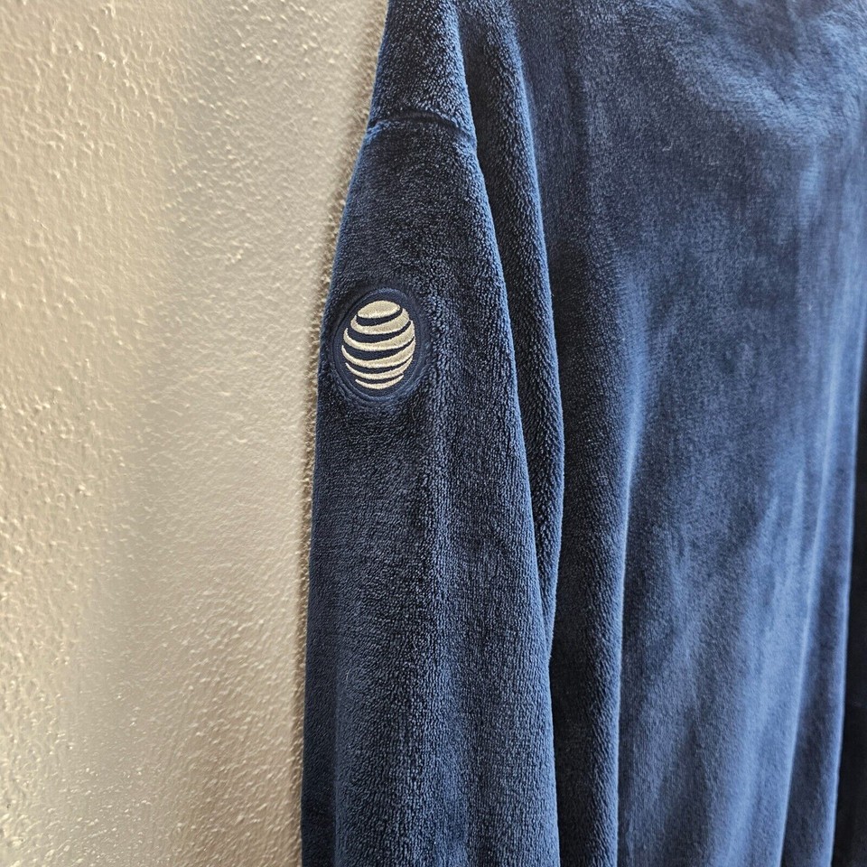 AT&T Employee Uniform Blue Fleece Lightweight Jacket Zipper Soft