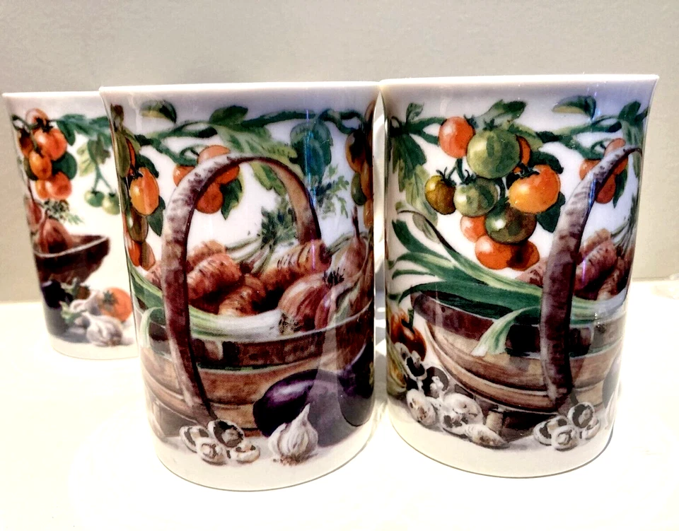 Juego de 4 tazas de té de café de China fina Royal Doulton Expressions "Market Garden" Foto 3 de 4