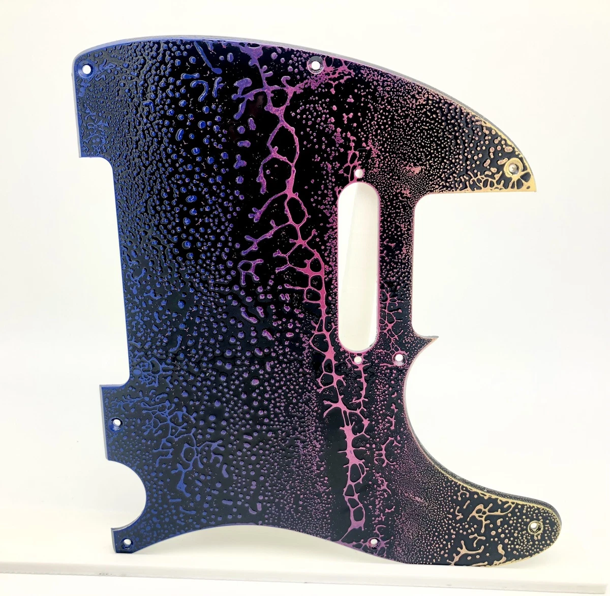 Telecaster Pickguard Hand Painted Silver Blue Purple Red Yellow