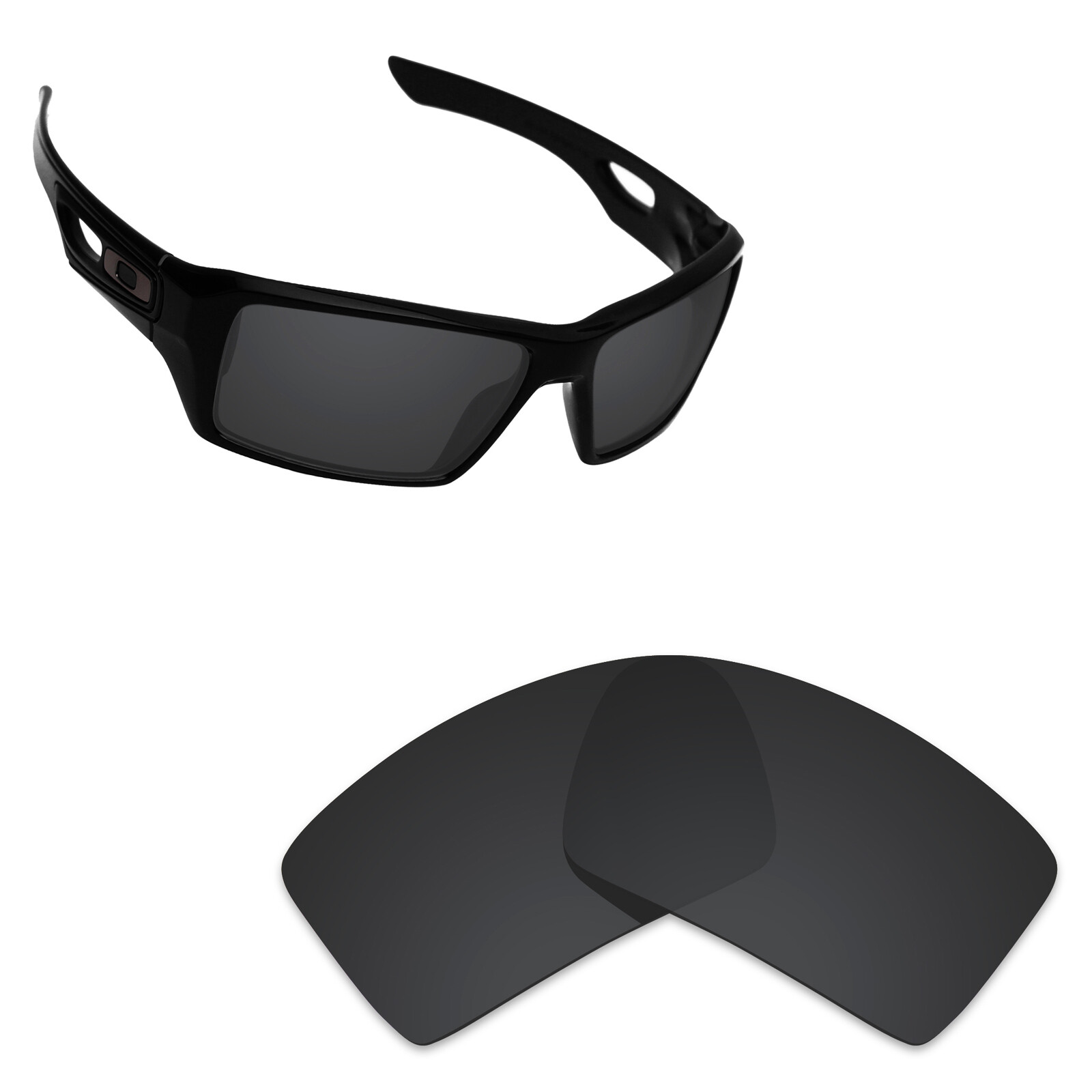 Hawkry Polycarbonate Replacement Lenses for-Oakley Eyepatch 2-Stealth Black