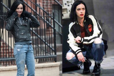 Krysten Ritter Marvel's Jessica Jones Black Leather Biker Jacket for Men Women