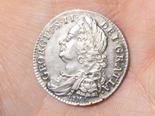 1745 George II - LIMA Shilling Silver British Coin #T2350