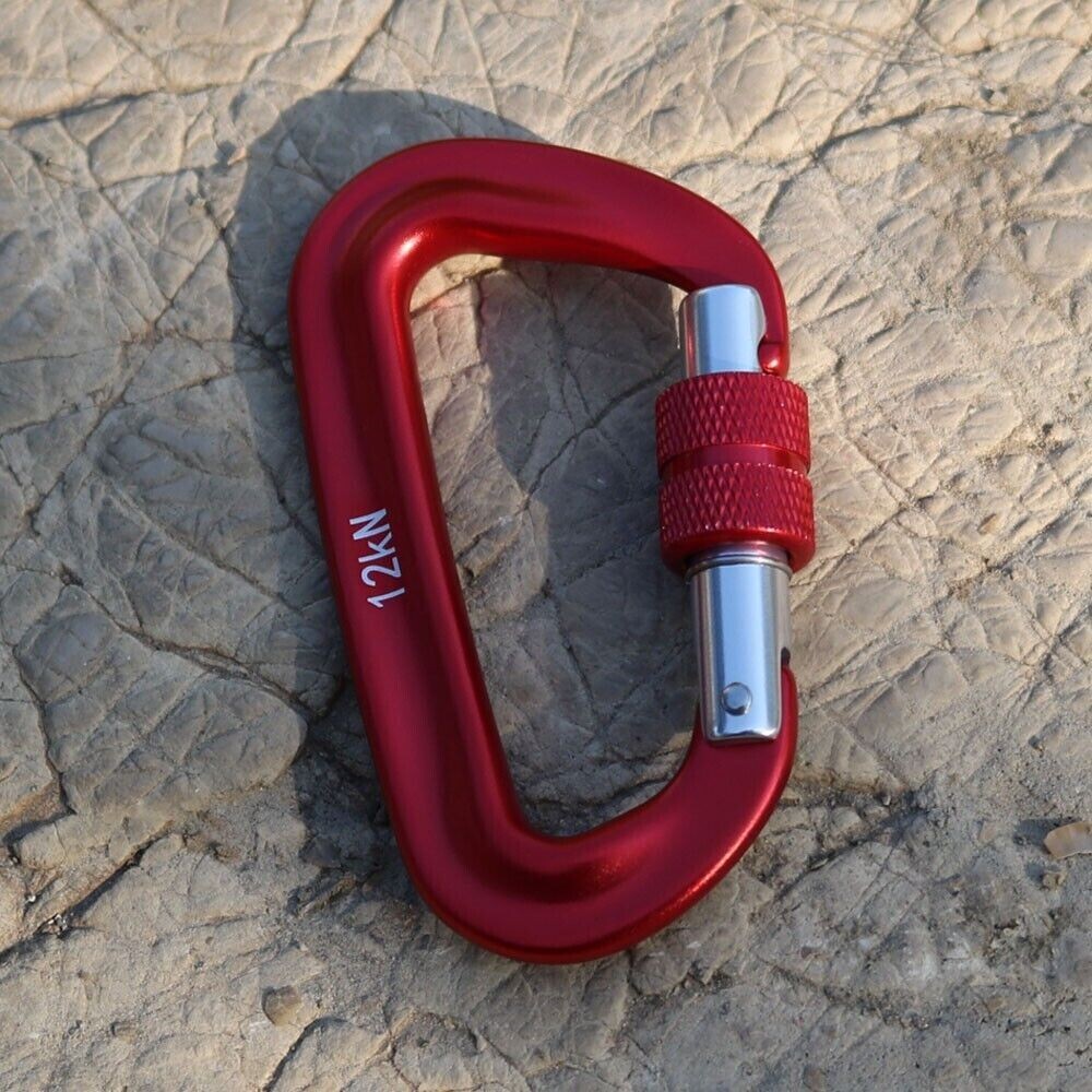 4 Pack 12KN Carabiner Clip Rock Climbing Carabiner Security Locking Carabiner