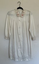 Vintage 70's Lorraine Slip Dress Peignoir Robe Lace Floral Dainty Coquette S M