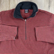 RARE Vintage Patagonia Synchilla Fleece Jacket Red Stripes 43420 Men's L 1998