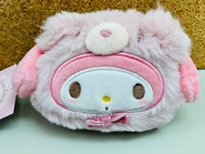 Sanrio My Melody Face Mini Pouch Latt Latte Bear Limited Plush Case Japan store