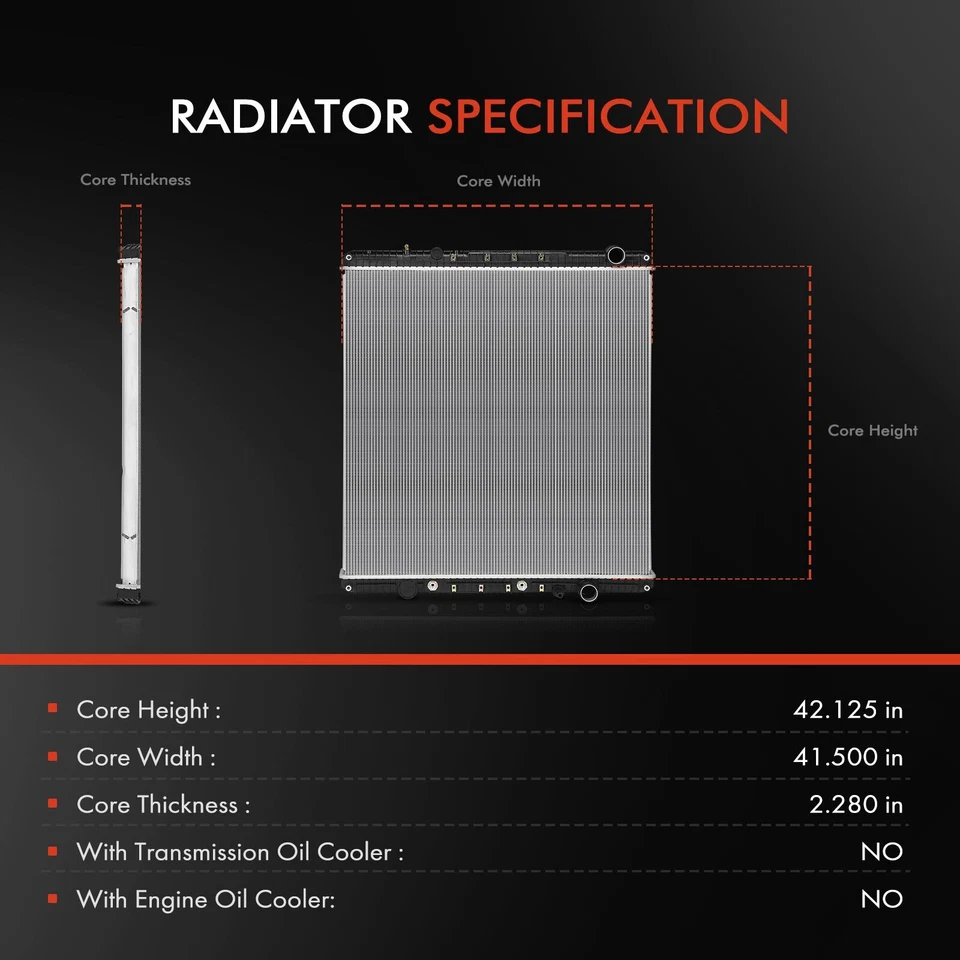 Радиатор для Freightliner Cascadia 2012 2013 2014 2015 Coronado 2013 2014 2015 - Изображение 2 из 4