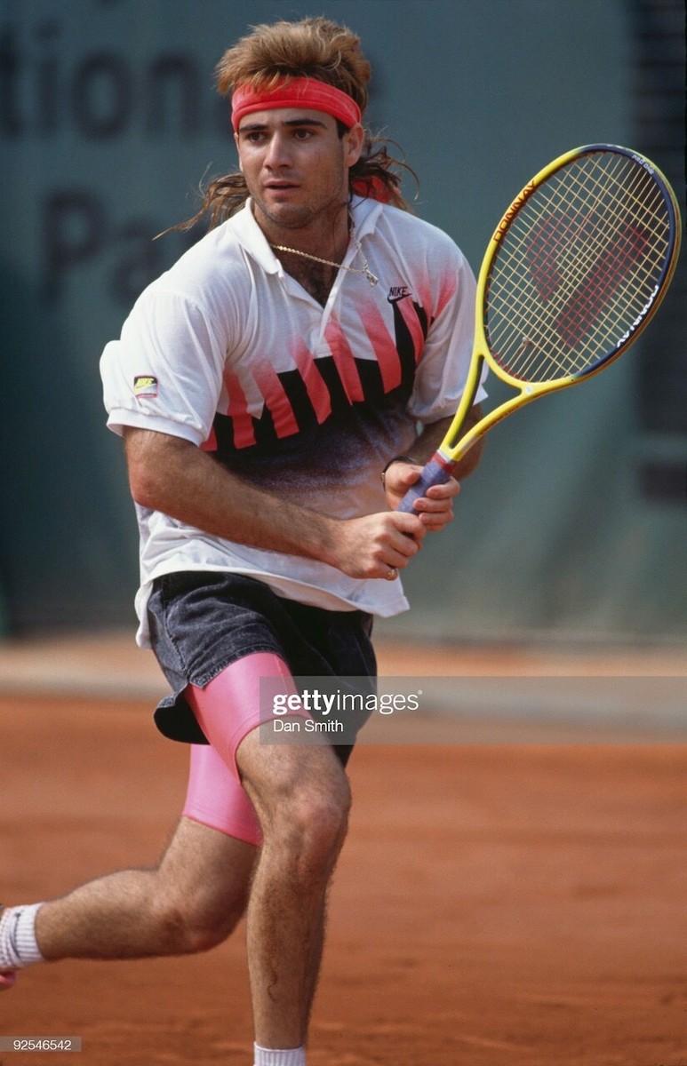 ウェア Nike Andre Agassi 90s VINTAGE Nike Challenge Court Andre Agassi Tennis Shirt Men's