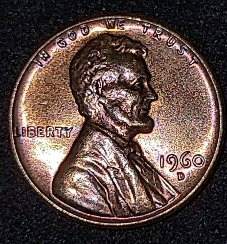 1960 D Large Date Over Small Date Lincoln Memorial Penny - Picture 1 of 9