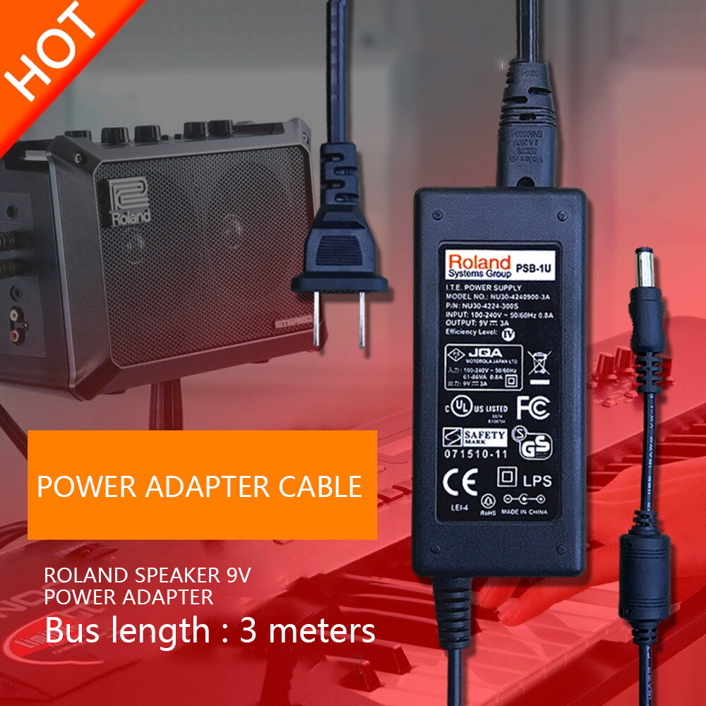 Sony 1 V Alimentatore 9V 3A Per Roland PSB-1U (Versione 1) - Adattatore AC/ DC, Cavo Da 1.5m | Nuovo Adattatore 9v 3a Roland
