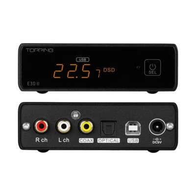 New E30 II lite Decoder AK4493S DAC USB Hi-Res Audio DSD512 768k XMOS XU208
