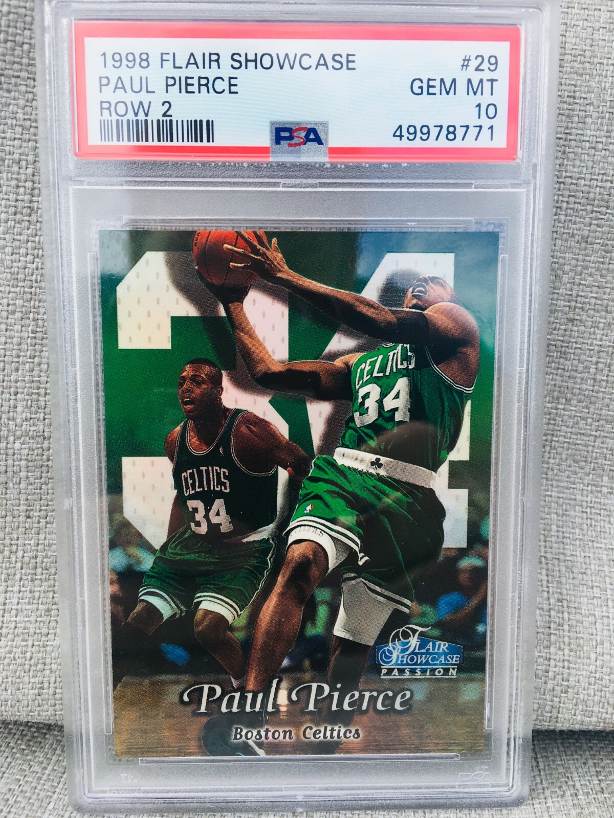 Paul Pierce ROOKIE 1998-99 Flair Showcase Row 2 PSA 10 *POP 8!* RARE! HOT RC HOF