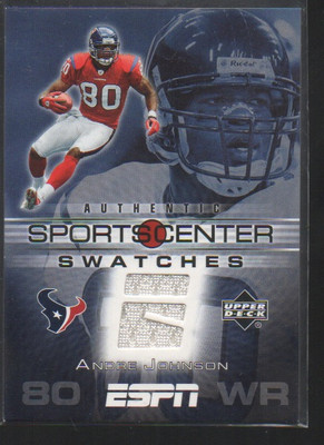 ANDRE JOHNSON 2005 UPPER DECK ESPN SPORTS CENTER SWATCHES JERSEY #SCS-AJ