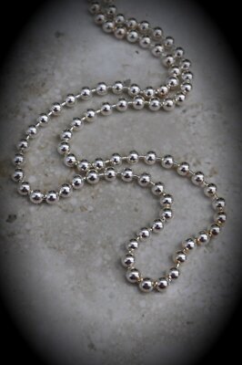925  Sterling Silver 4mm Pallini Bead Ball Chain Necklace Italy 16''-24''