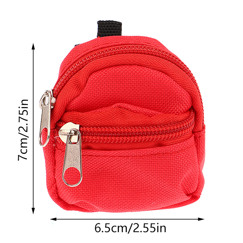 Mini Backpack Keychain Cute Zipper Schoolbag Keyring For Coin Purse