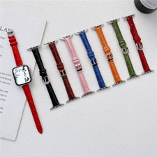 Slim Leather Band Women Strap for Apple Watch 11 10 9 8 7 SE 40/44/41/45/42/46mm