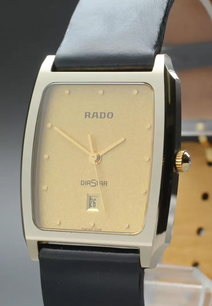 Near MINT] RADO DIASTAR 152.0420.3 Gold Dial Quartz Men