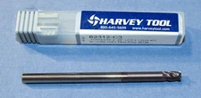 Harvey Tool Carbide end mill 3/16 dia. X 0.015" CR 4 Flute 0.285"LOC  1" Reach