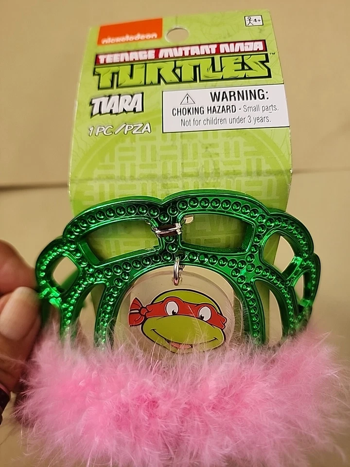 Tiara Nickelodeon Teenage Mutant Ninja Turtles TMNT 1 pieza verde rosa pelusa Rafael Foto 2 de 4