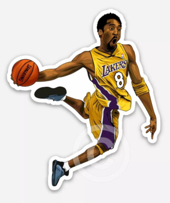 Kobe Bryant AUFKLEBER (2ER PACK) - NBA LAKERS   LeBron Vinyl Laptop   Mamba Jersey