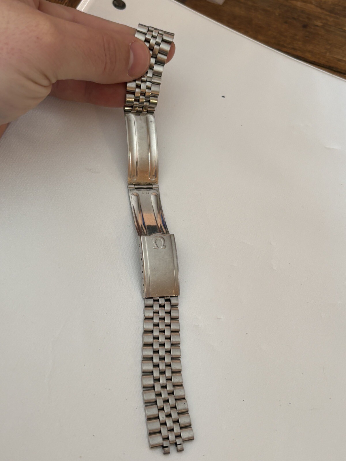 Genuine Vintage OMEGA Watch Band Bracelet 18mm Stainless Steel NICE NR