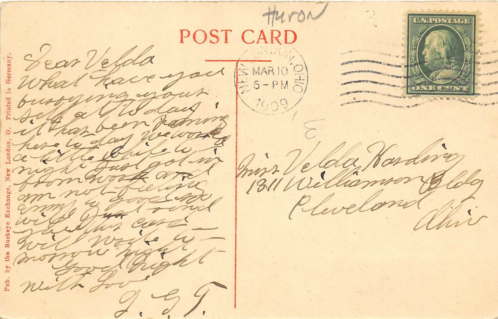 New London Ohio 1909 Postcard Public School Building eBay