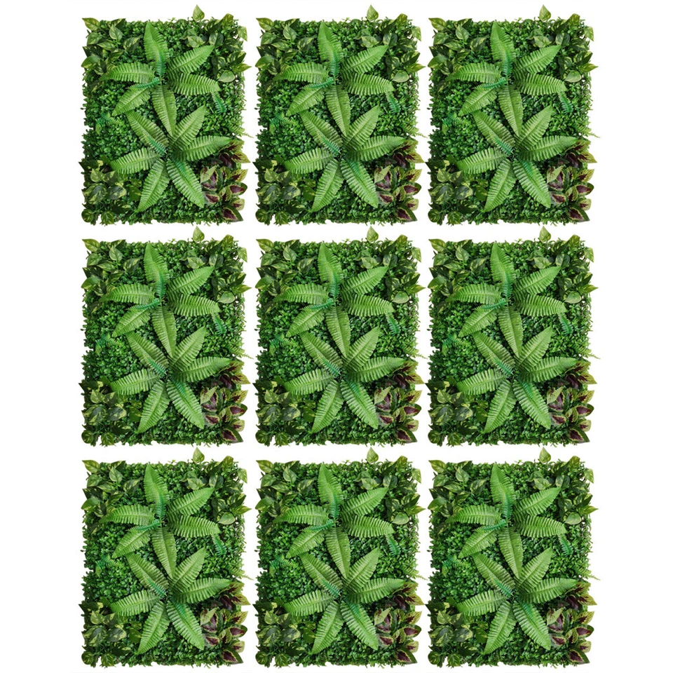 9pcs Artificial Plants Wall Decor Artificial Plants Lawn Background 40 X 60cm - Image 3 of 4
